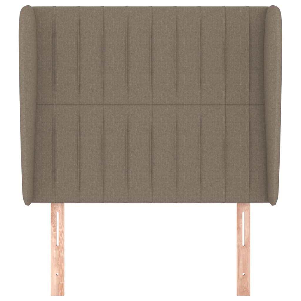 vidaXL Tăblie de pat cu aripioare gri taupe 103x23x118/128 cm textil