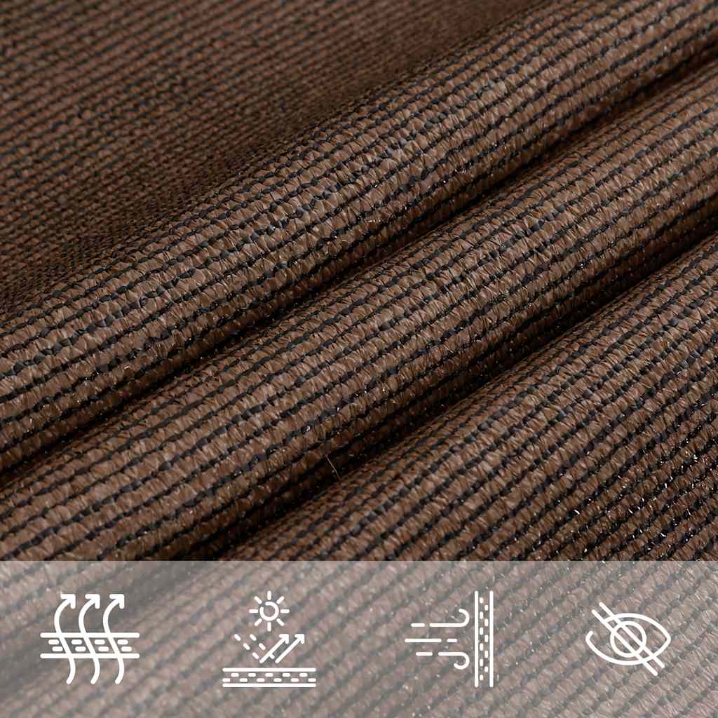 vidaXL Pânză parasolar, maro, 4/5x4 m, HDPE, 160 g/m², trapez