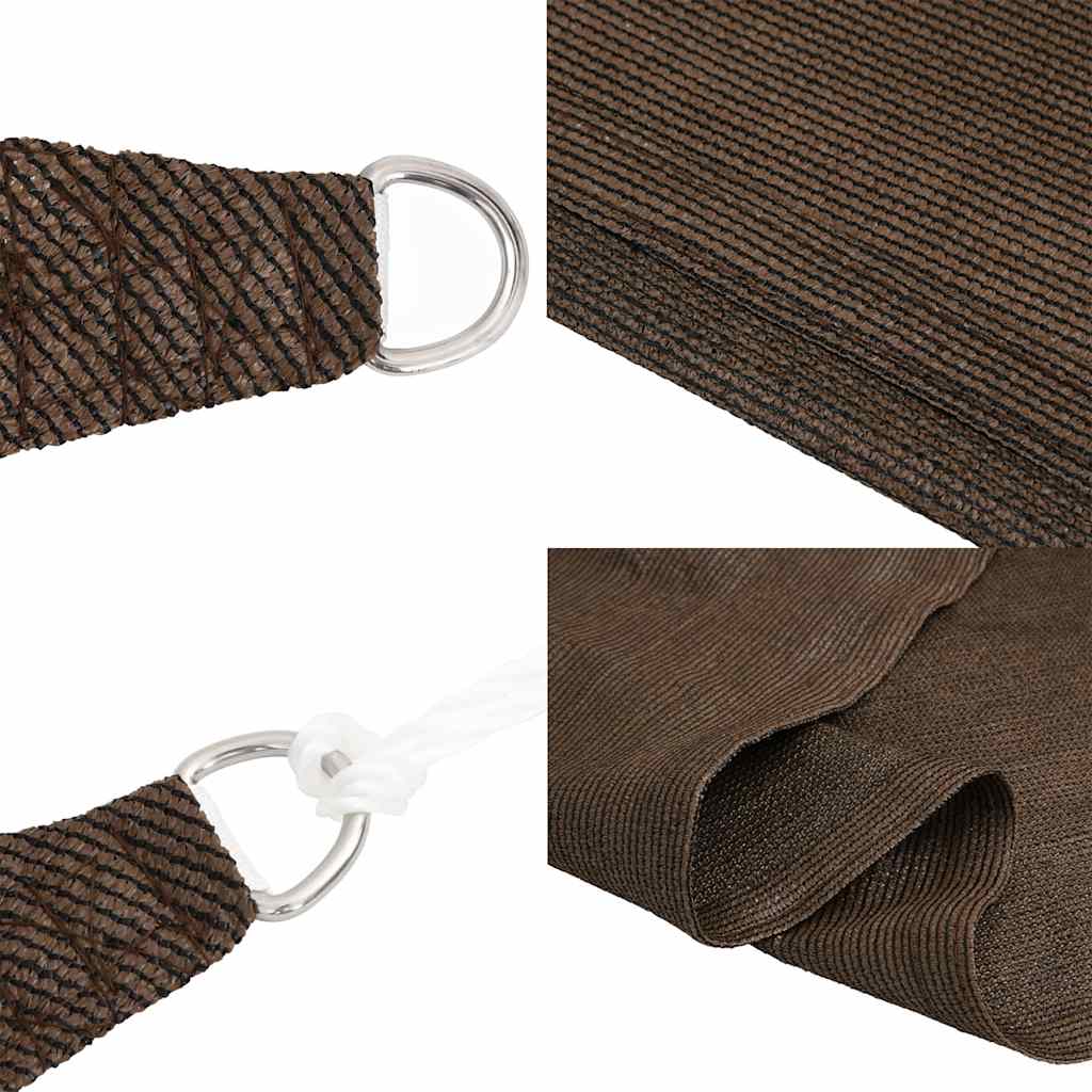 vidaXL Pânză parasolar, maro, 4/5x4 m, HDPE, 160 g/m², trapez