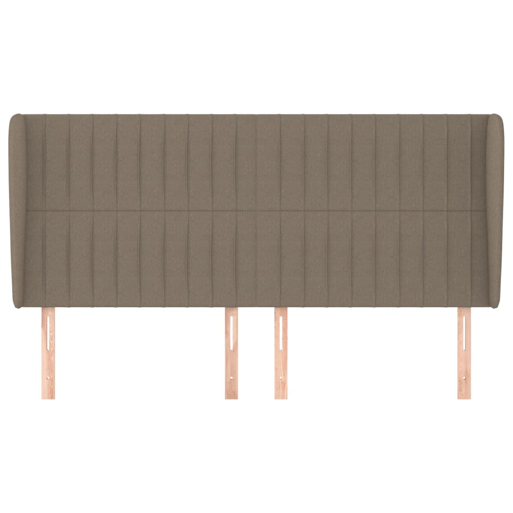 vidaXL Tăblie de pat cu aripioare gri taupe 183x23x118/128 cm textil
