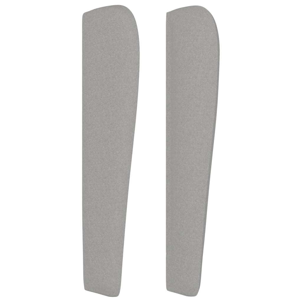 vidaXL Tăblie de pat cu aripioare gri deschis 103x23x118/128 cm textil
