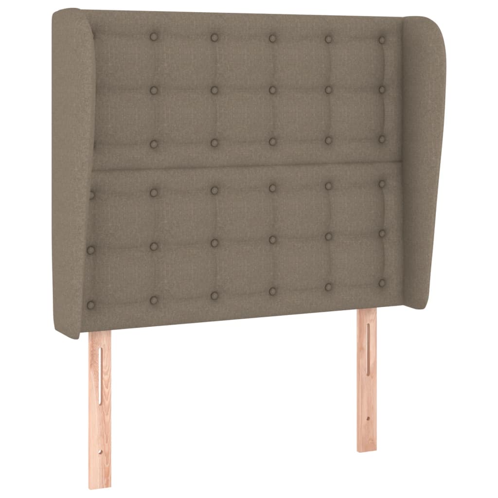 vidaXL Tăblie de pat cu aripioare gri taupe 83x23x118/128 cm textil