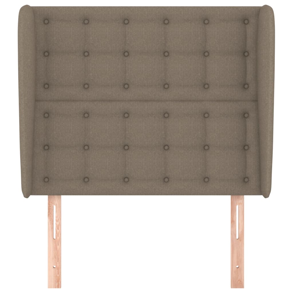 vidaXL Tăblie de pat cu aripioare gri taupe 83x23x118/128 cm textil