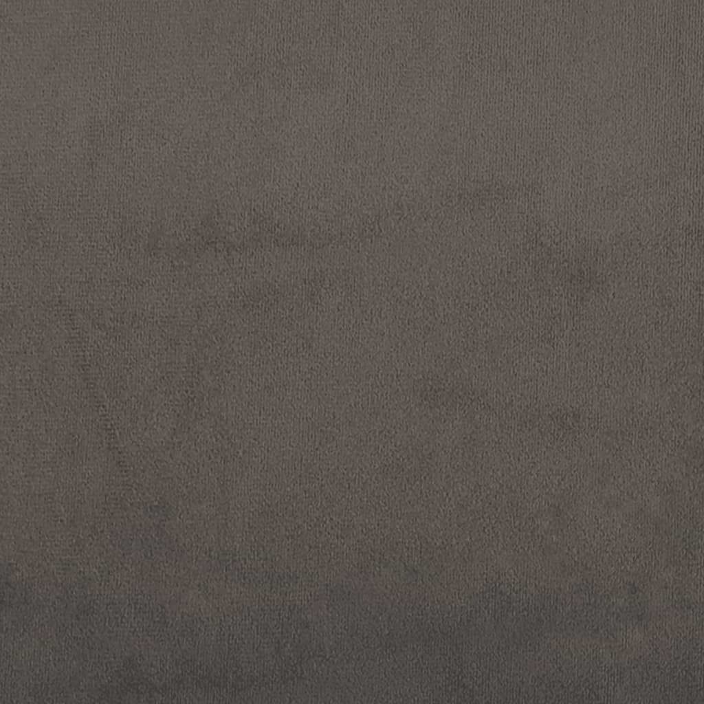 vidaXL Tăblie de pat cu aripioare gri închis 103x23x118/128 cm catifea