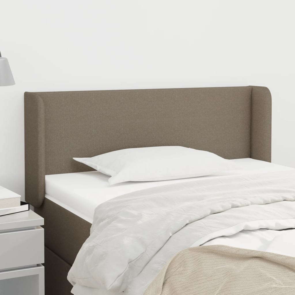 vidaXL Tăblie de pat cu aripioare gri taupe 83x16x78/88 cm textil