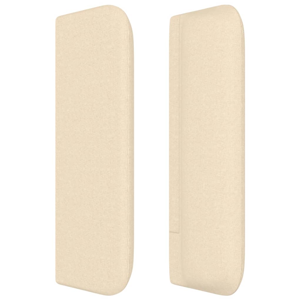 vidaXL Tăblie de pat cu aripioare crem 83x16x78/88 cm textil vidaXL Tăblie de pat cu aripioare crem 83x16x78/88 cm textil