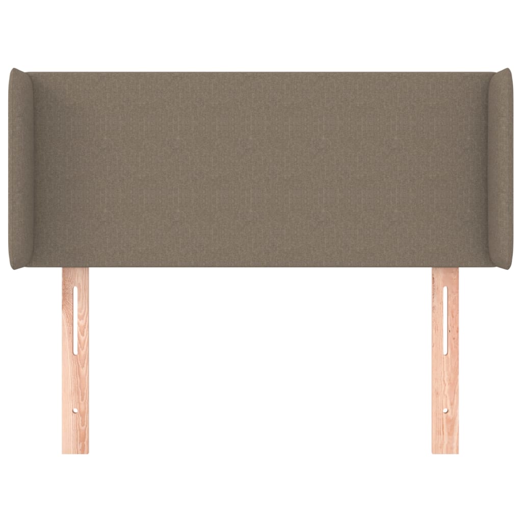 vidaXL Tăblie de pat cu aripioare gri taupe 103x16x78/88 cm textil