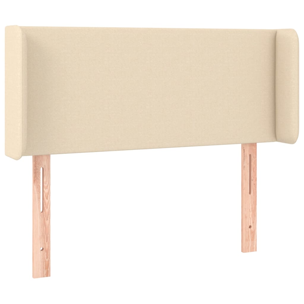 vidaXL Tăblie de pat cu aripioare crem 103x16x78/88 cm textil vidaXL Tăblie de pat cu aripioare crem 103x16x78/88 cm textil