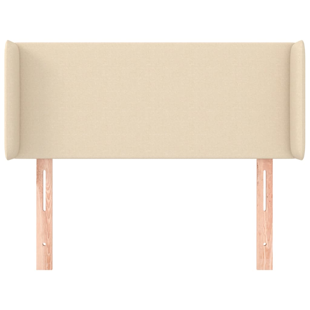 vidaXL Tăblie de pat cu aripioare crem 103x16x78/88 cm textil vidaXL Tăblie de pat cu aripioare crem 103x16x78/88 cm textil