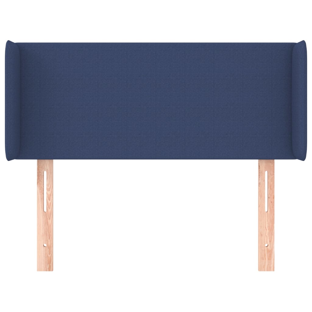 vidaXL Tăblie de pat cu aripioare albastru 103x16x78/88 cm textil vidaXL Tăblie de pat cu aripioare albastru 103x16x78/88 cm textil