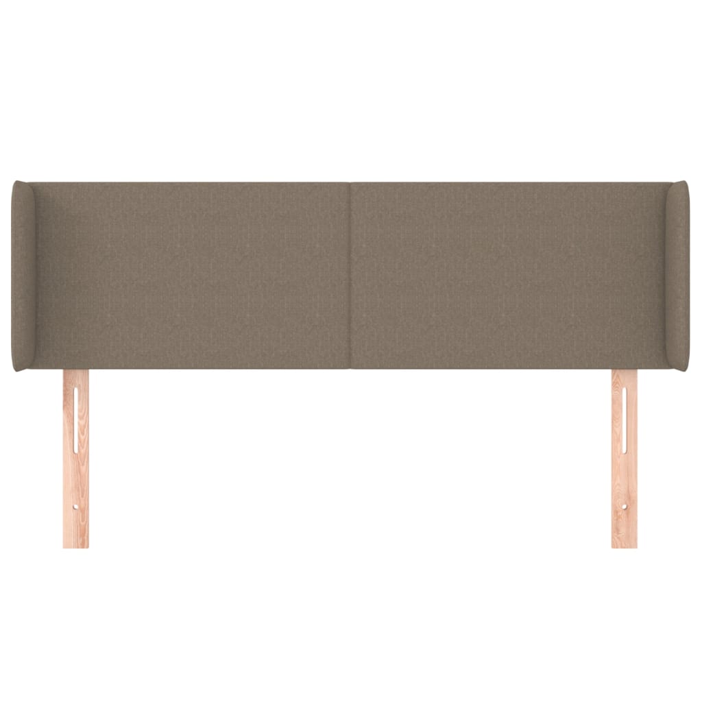 vidaXL Tăblie de pat cu aripioare gri taupe 147x16x78/88 cm textil