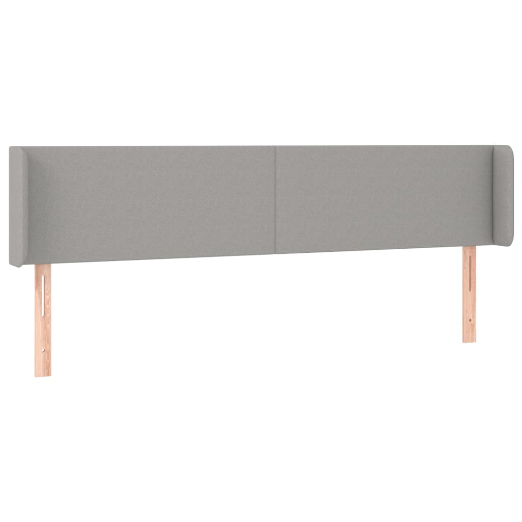vidaXL Tăblie de pat cu aripioare gri deschis 163x16x78/88 cm textil vidaXL Tăblie de pat cu aripioare gri deschis 163x16x78/88 cm textil