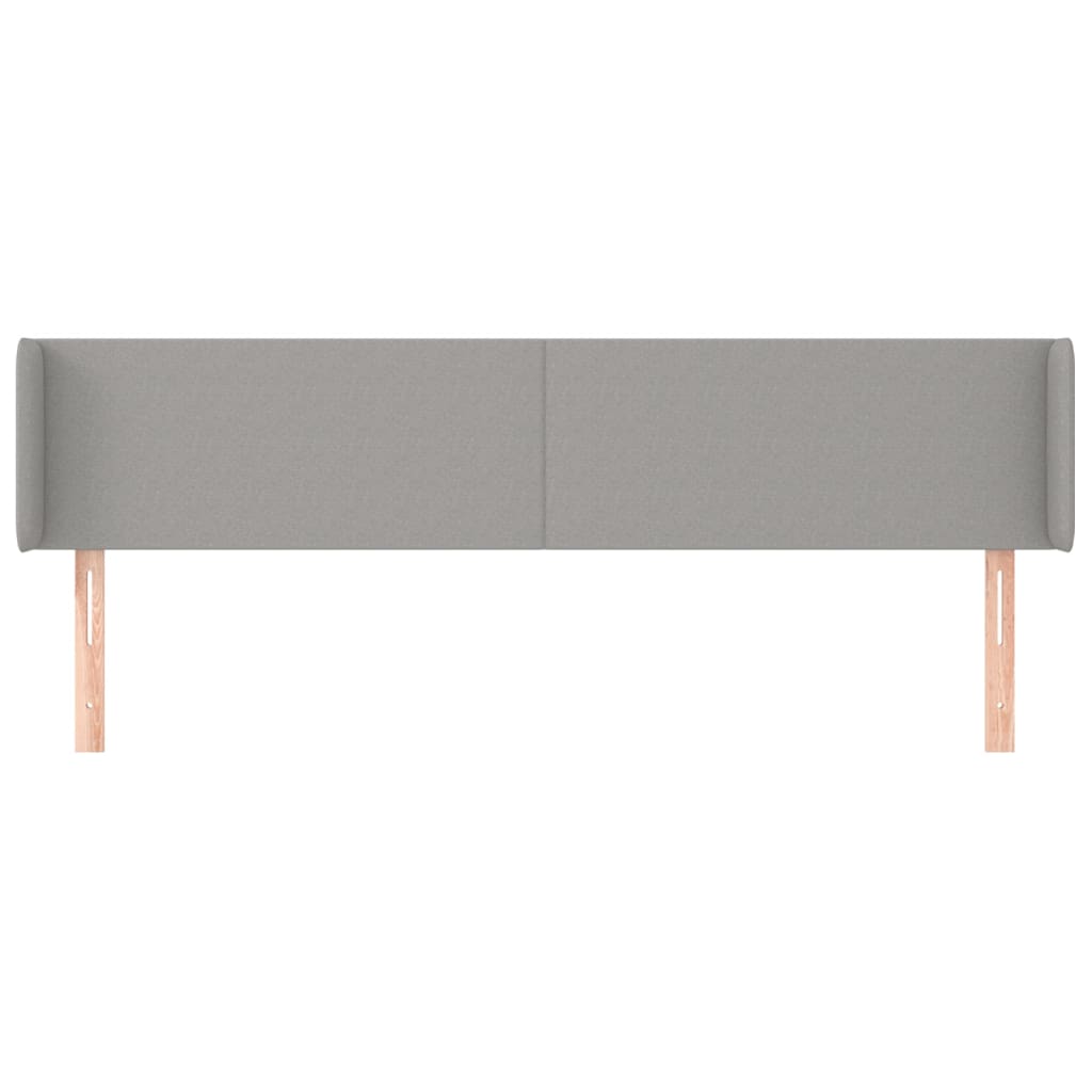vidaXL Tăblie de pat cu aripioare gri deschis 163x16x78/88 cm textil vidaXL Tăblie de pat cu aripioare gri deschis 163x16x78/88 cm textil