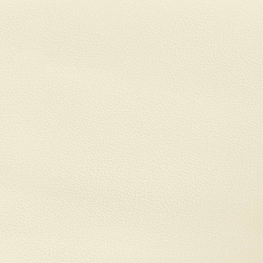vidaXL Tăblie de pat cu aripioare crem 93x16x78/88 cm piele ecologică