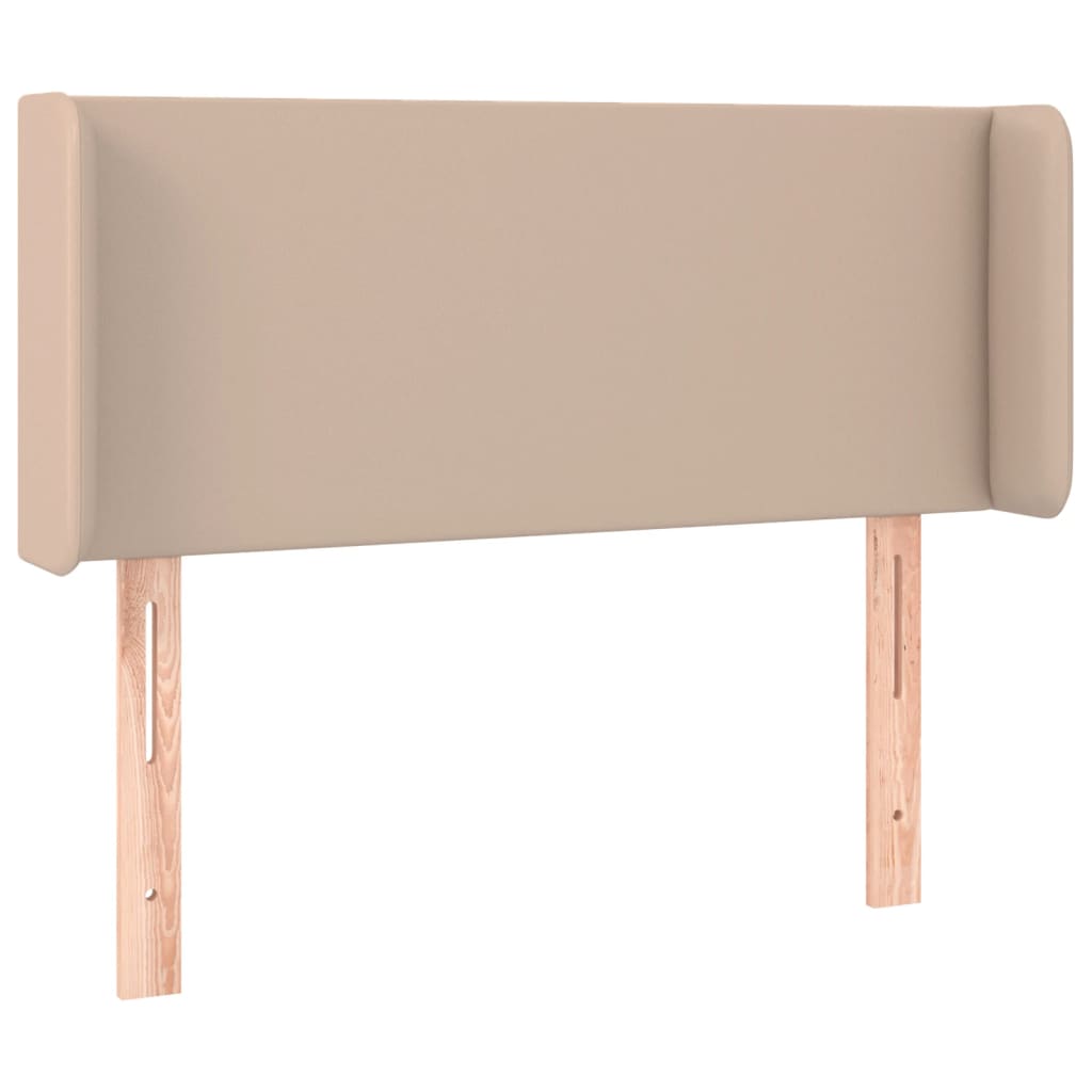 vidaXL Tăblie pat cu aripioare cappuccino 93x16x78/88 cm piele eco vidaXL Tăblie pat cu aripioare cappuccino 93x16x78/88 cm piele eco