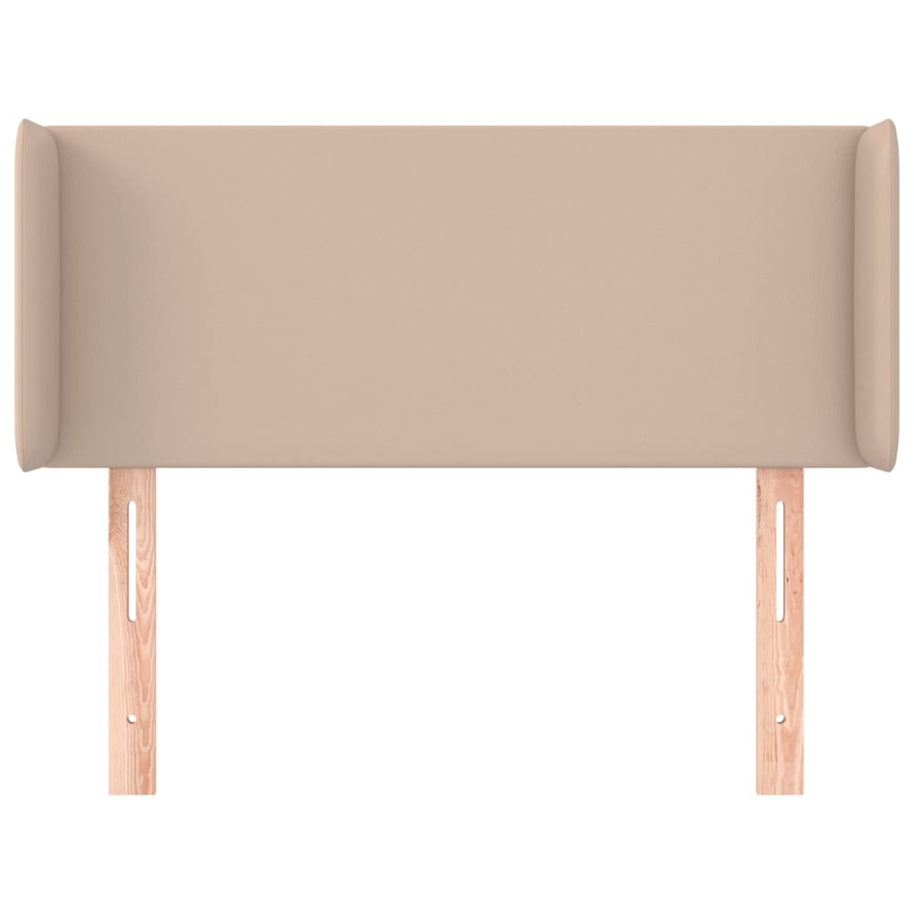 vidaXL Tăblie pat cu aripioare cappuccino 93x16x78/88 cm piele eco vidaXL Tăblie pat cu aripioare cappuccino 93x16x78/88 cm piele eco