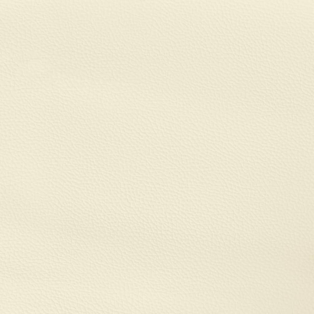 vidaXL Tăblie de pat cu aripioare crem 103x16x78/88 cm piele ecologică