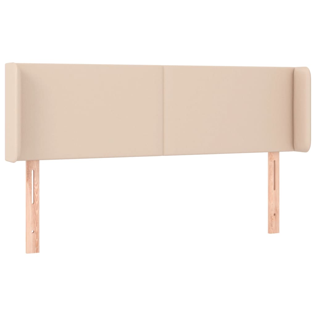 vidaXL Tăblie pat cu aripioare cappuccino 147x16x78/88cm piele eco vidaXL Tăblie pat cu aripioare cappuccino 147x16x78/88cm piele eco