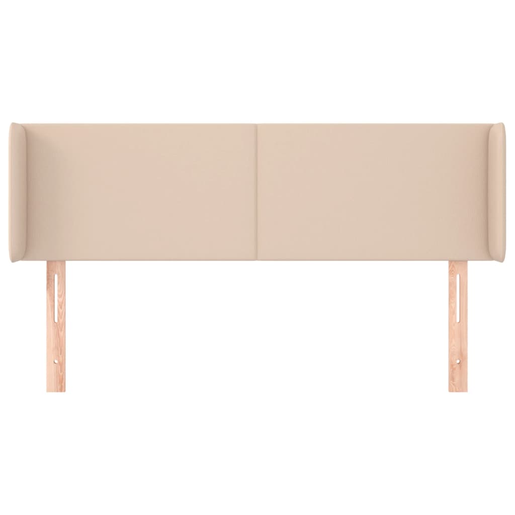 vidaXL Tăblie pat cu aripioare cappuccino 147x16x78/88cm piele eco vidaXL Tăblie pat cu aripioare cappuccino 147x16x78/88cm piele eco
