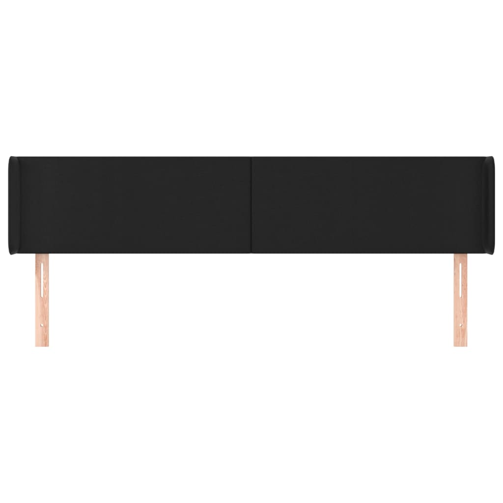 vidaXL Tăblie de pat cu aripioare negru 203x16x78/88cm piele ecologică vidaXL Tăblie de pat cu aripioare negru 203x16x78/88cm piele ecologică