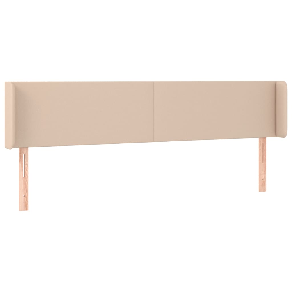 vidaXL Tăblie pat cu aripioare cappuccino 203x16x78/88 cm piele eco vidaXL Tăblie pat cu aripioare cappuccino 203x16x78/88 cm piele eco