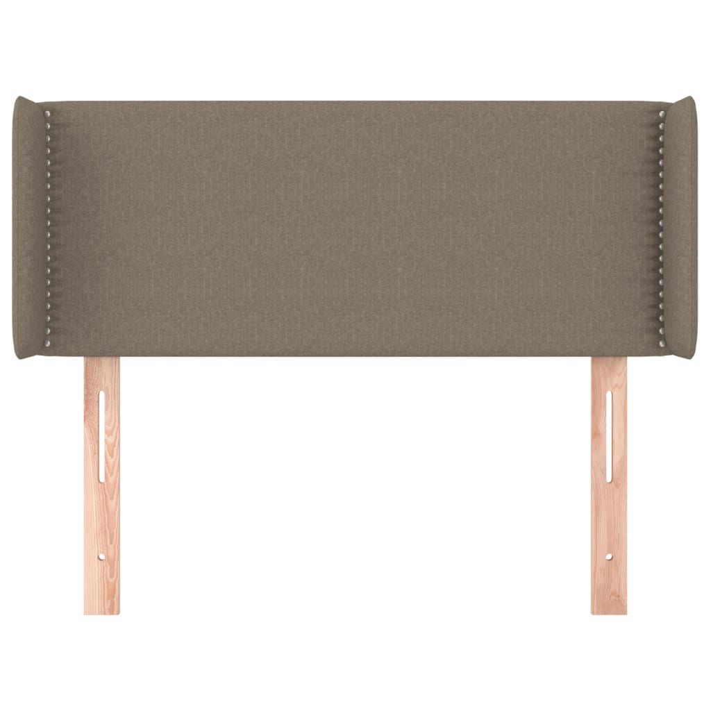 vidaXL Tăblie de pat cu aripioare gri taupe 93x16x78/88 cm textil