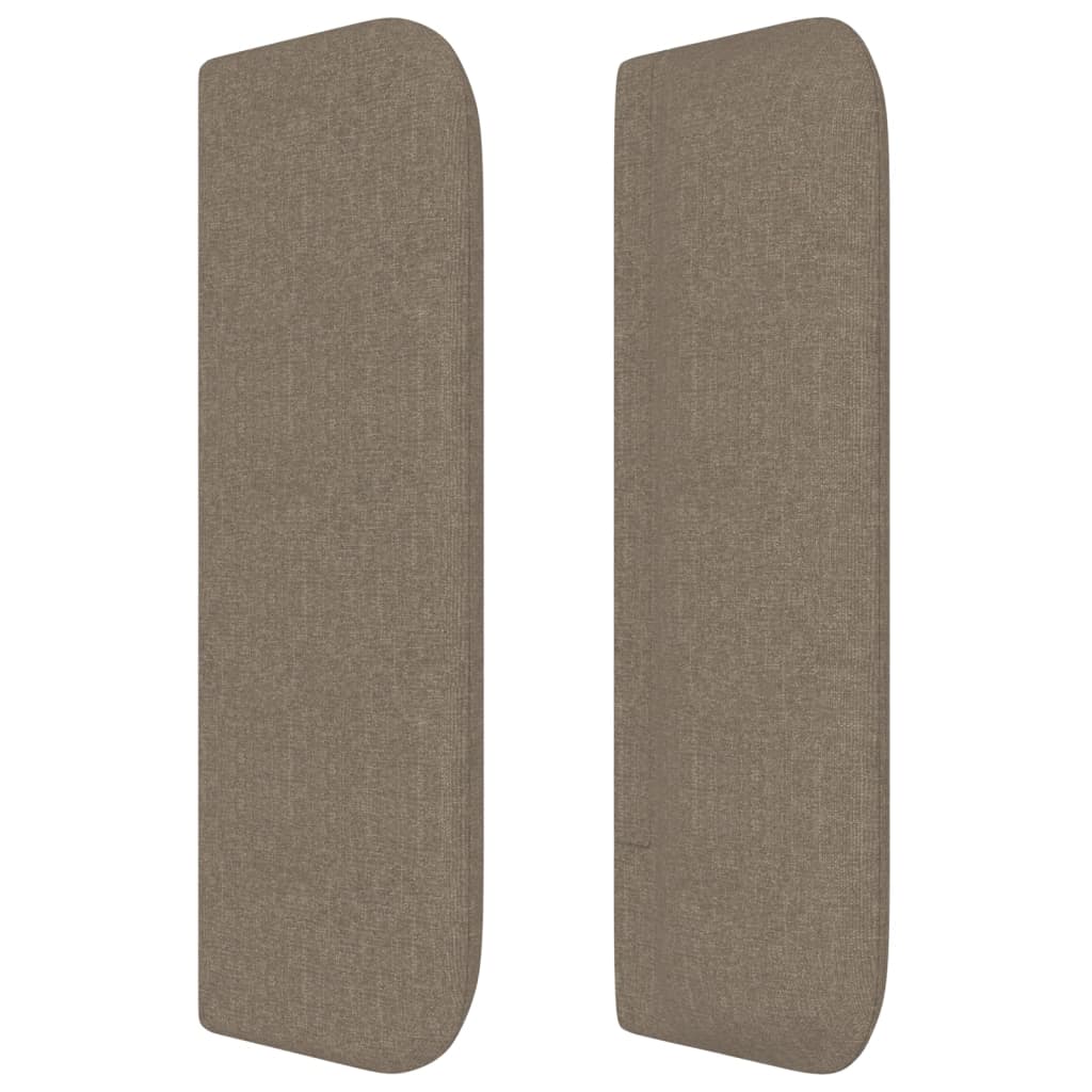 vidaXL Tăblie de pat cu aripioare gri taupe 103x16x78/88 cm textil