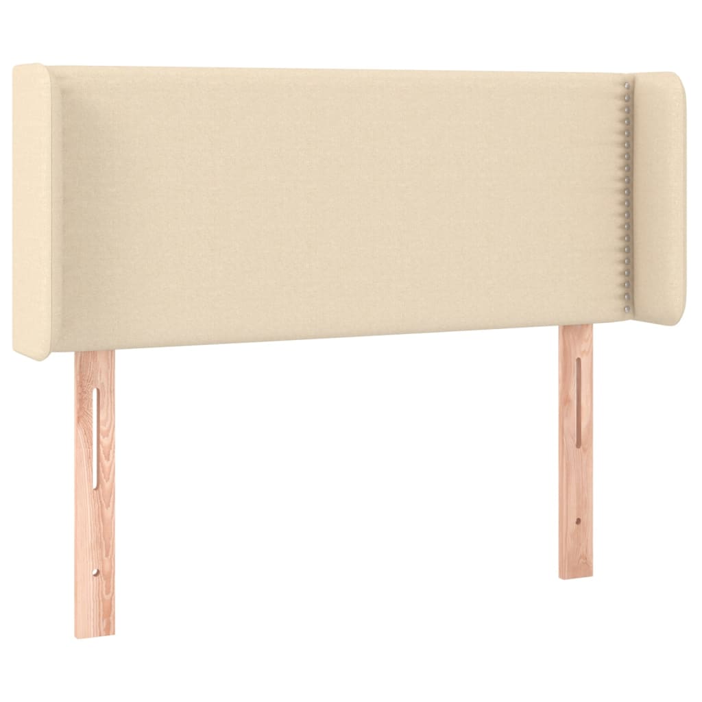 vidaXL Tăblie de pat cu aripioare crem 103x16x78/88 cm textil vidaXL Tăblie de pat cu aripioare crem 103x16x78/88 cm textil