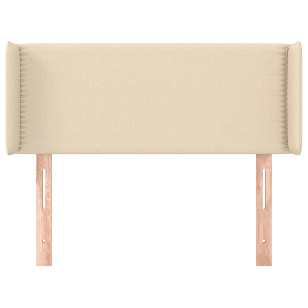vidaXL Tăblie de pat cu aripioare crem 103x16x78/88 cm textil vidaXL Tăblie de pat cu aripioare crem 103x16x78/88 cm textil