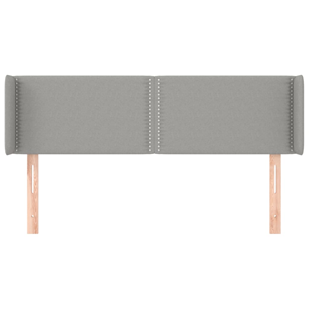 vidaXL Tăblie de pat cu aripioare gri deschis 147x16x78/88 cm textil vidaXL Tăblie de pat cu aripioare gri deschis 147x16x78/88 cm textil