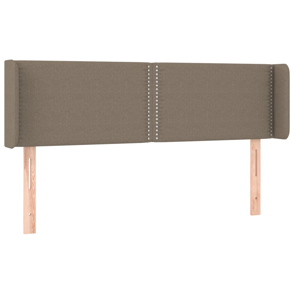 vidaXL Tăblie de pat cu aripioare gri taupe 147x16x78/88 cm textil