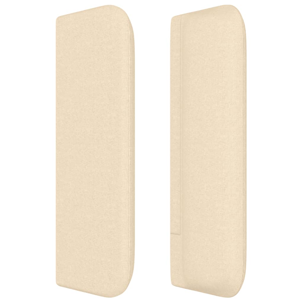 vidaXL Tăblie de pat cu aripioare crem 147x16x78/88 cm textil vidaXL Tăblie de pat cu aripioare crem 147x16x78/88 cm textil