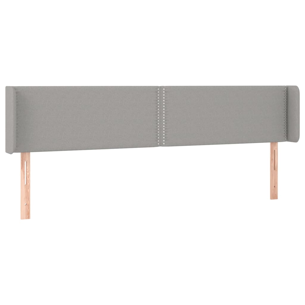 vidaXL Tăblie de pat cu aripioare gri deschis 163x16x78/88 cm textil vidaXL Tăblie de pat cu aripioare gri deschis 163x16x78/88 cm textil