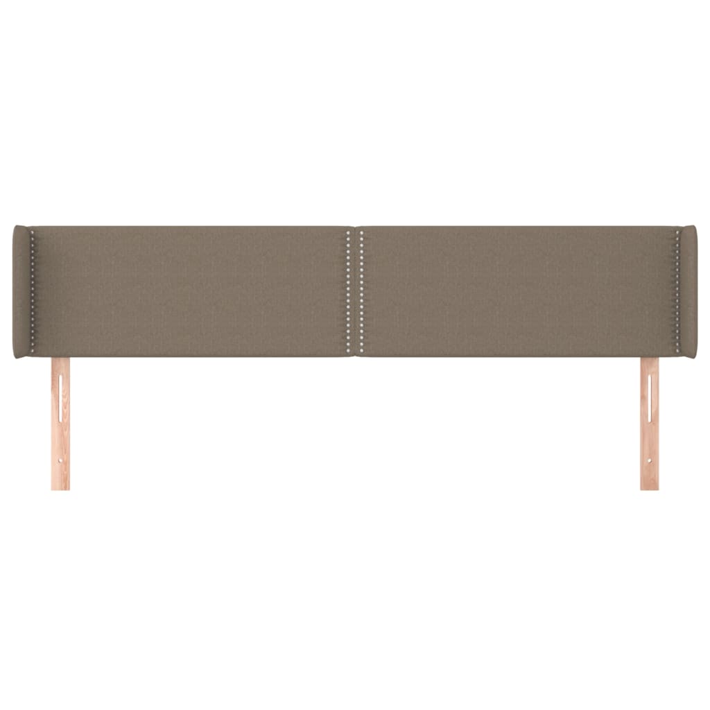 vidaXL Tăblie de pat cu aripioare gri taupe 203x16x78/88 cm textil