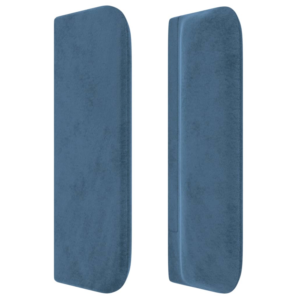 vidaXL Tăblie pat cu aripioare albastru închis 93x16x78/88 cm catifea vidaXL Tăblie pat cu aripioare albastru închis 93x16x78/88 cm catifea