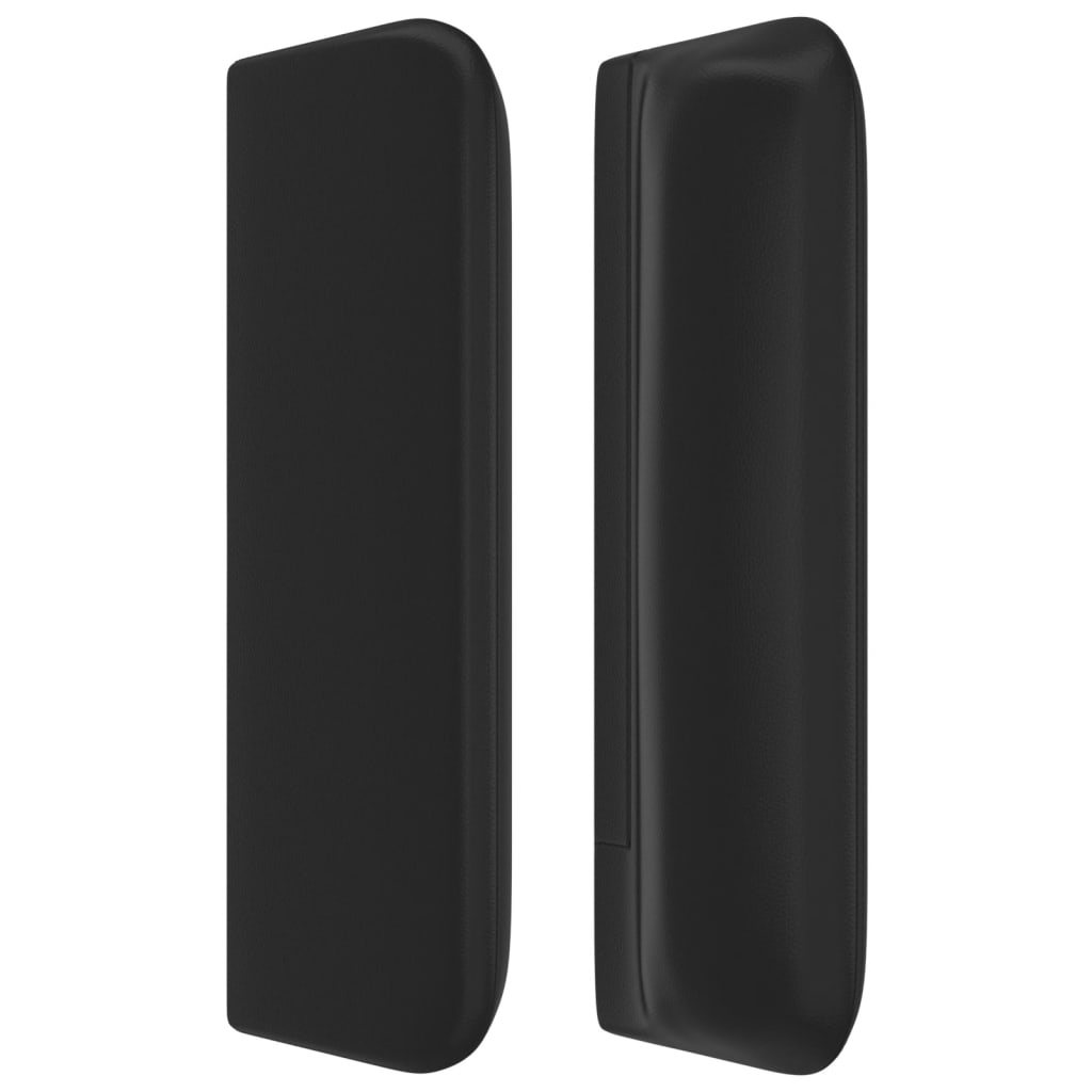 vidaXL Tăblie de pat cu aripioare negru 83x16x78/88 cm piele ecologică