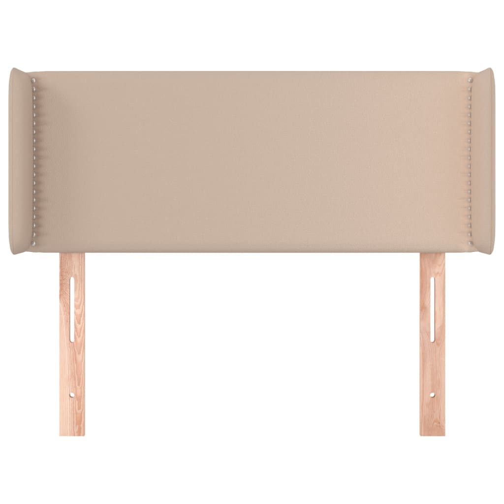 vidaXL Tăblie pat cu aripioare cappuccino 83x16x78/88 cm piele eco