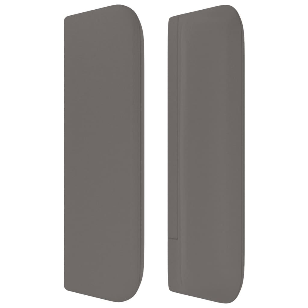 vidaXL Tăblie de pat cu aripioare gri 93x16x78/88 cm piele ecologică