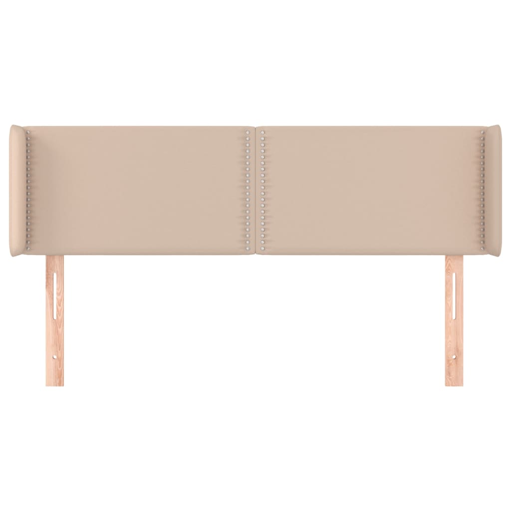 vidaXL Tăblie pat cu aripioare cappuccino 147x16x78/88cm piele eco