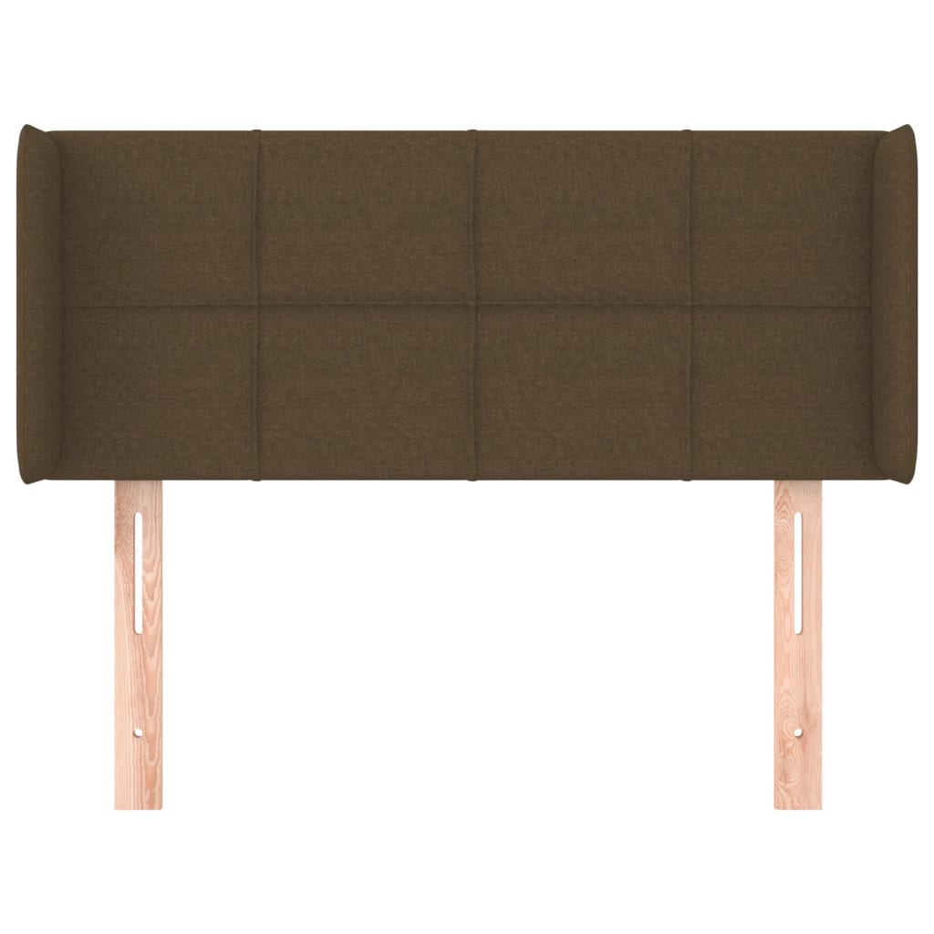 vidaXL Tăblie de pat cu aripioare maro închis 83x16x78/88 cm textil