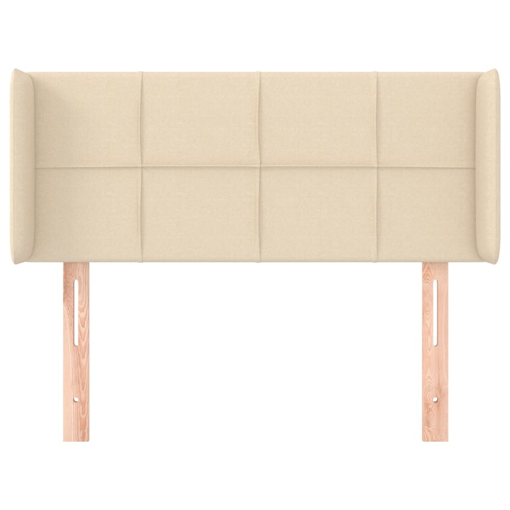vidaXL Tăblie de pat cu aripioare crem 93x16x78/88 cm textil vidaXL Tăblie de pat cu aripioare crem 93x16x78/88 cm textil