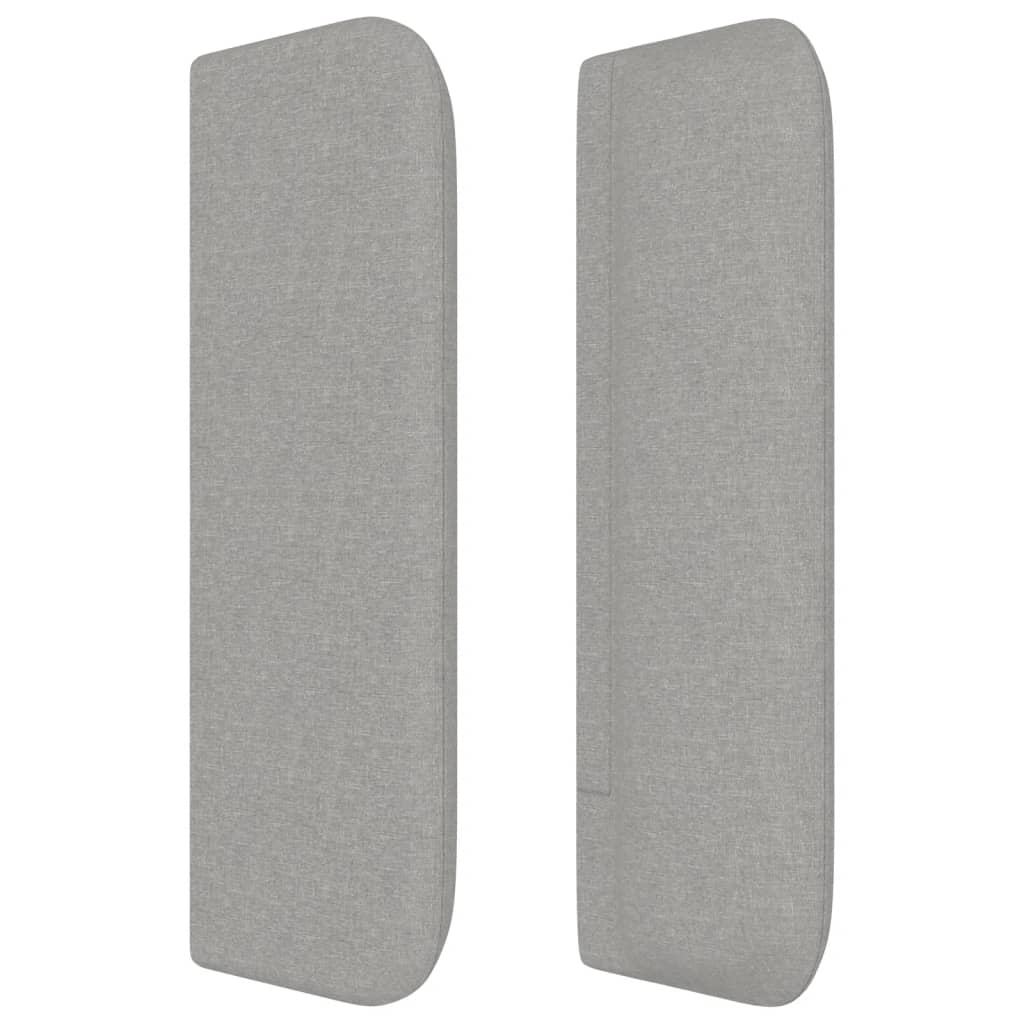 vidaXL Tăblie de pat cu aripioare gri deschis 103x16x78/88 cm textil