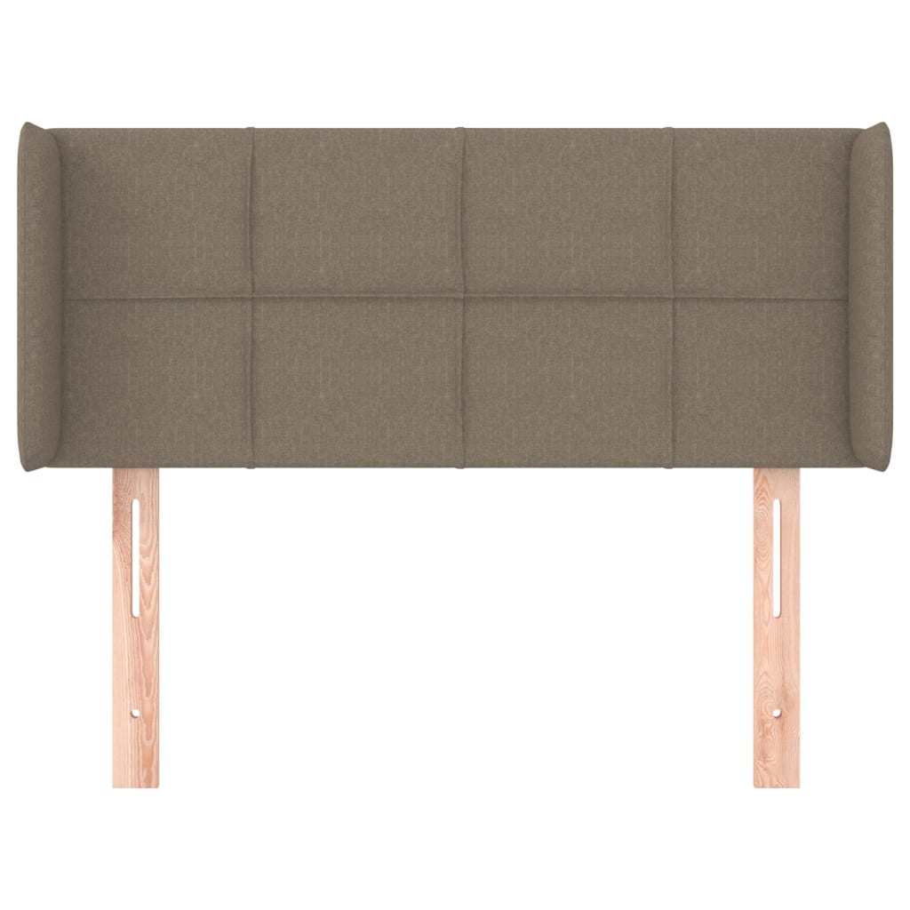 vidaXL Tăblie de pat cu aripioare gri taupe 103x16x78/88 cm textil