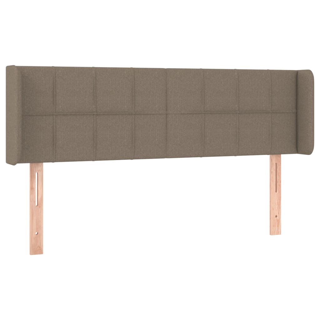 vidaXL Tăblie de pat cu aripioare gri taupe 147x16x78/88 cm textil