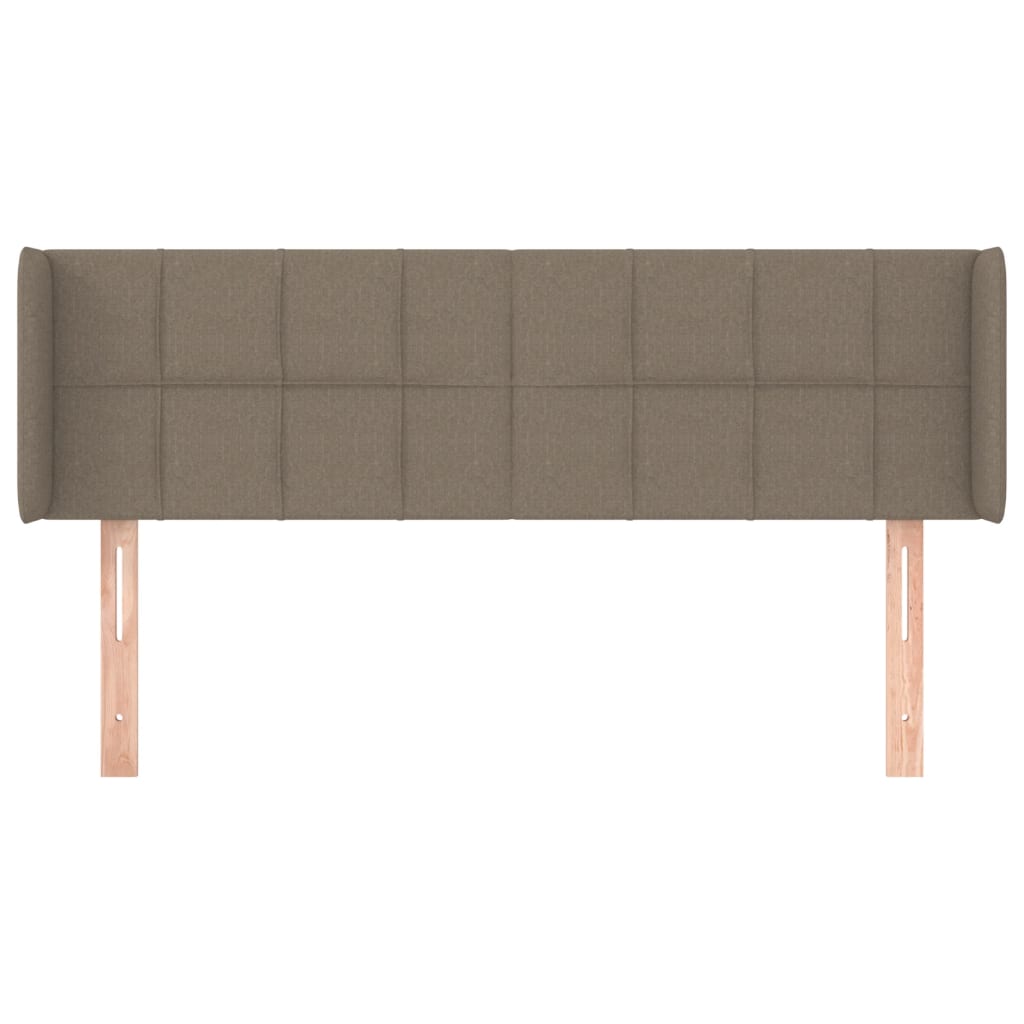 vidaXL Tăblie de pat cu aripioare gri taupe 147x16x78/88 cm textil