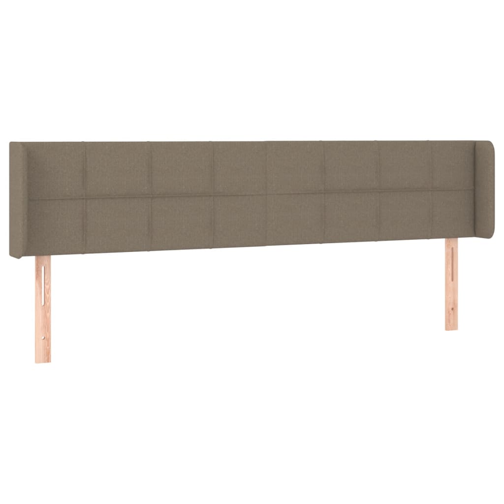 vidaXL Tăblie de pat cu aripioare gri taupe 163x16x78/88 cm textil