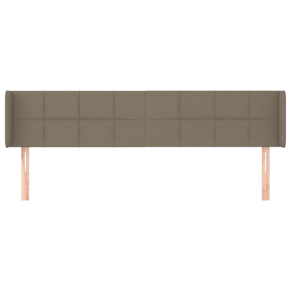vidaXL Tăblie de pat cu aripioare gri taupe 163x16x78/88 cm textil