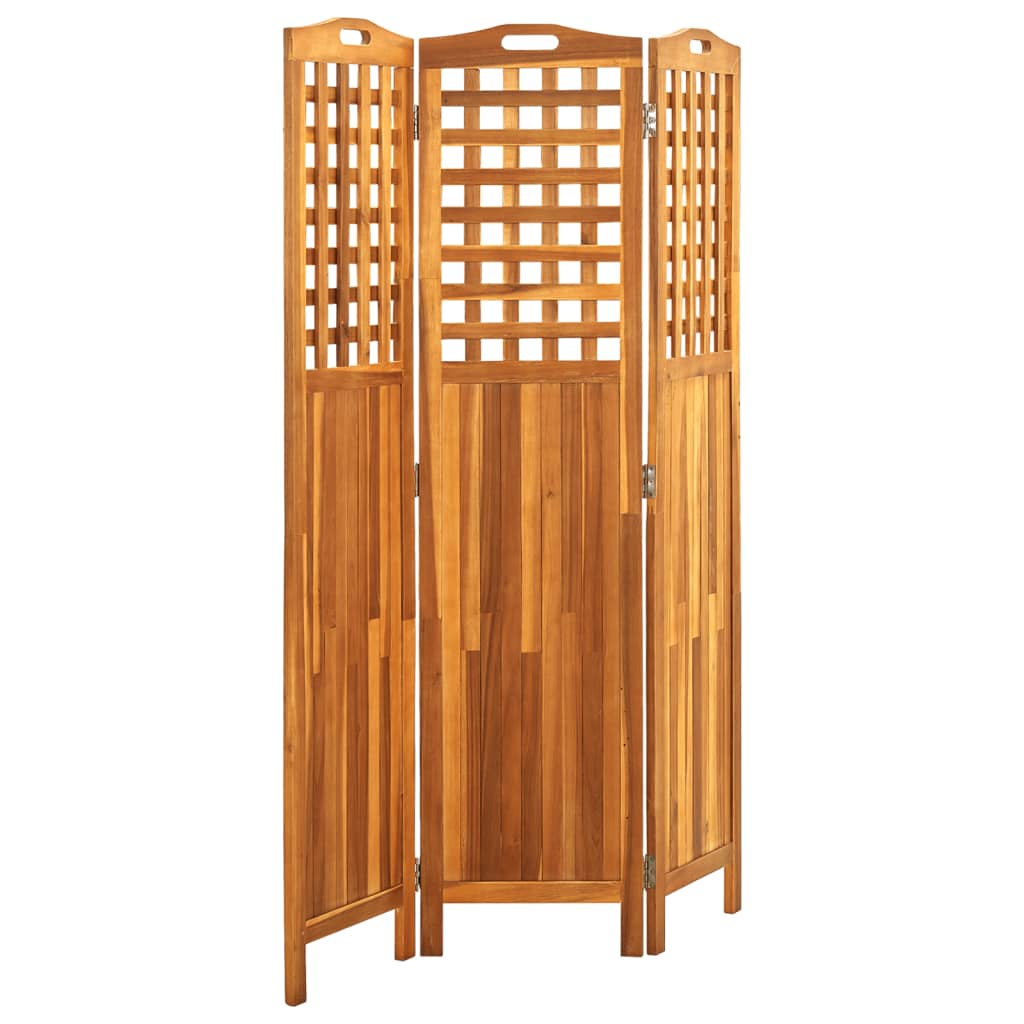 vidaXL Paravan de cameră cu 3 panouri, 121x2x170 cm, lemn masiv acacia vidaXL Paravan de cameră cu 3 panouri, 121x2x170 cm, lemn masiv acacia