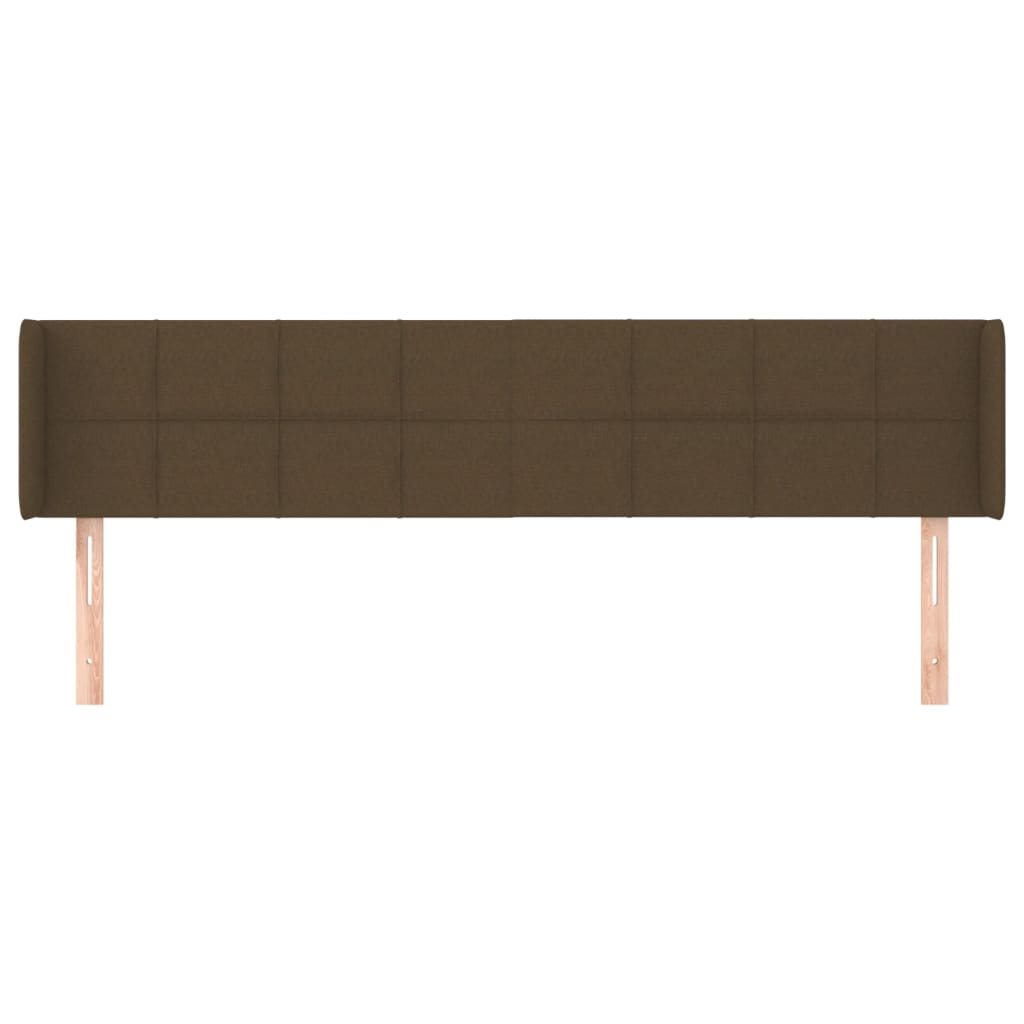 vidaXL Tăblie de pat cu aripioare maro închis183x16x78/88 cm textil