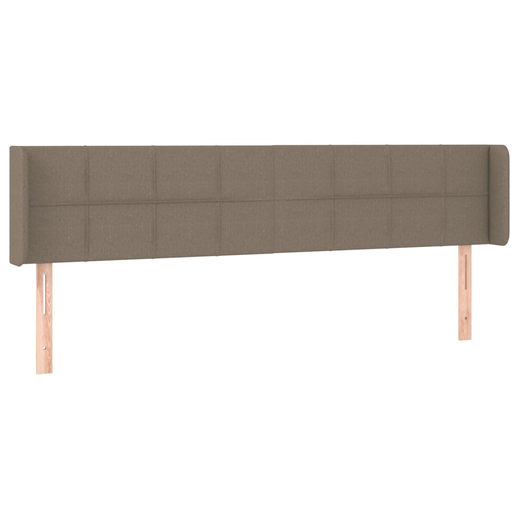 vidaXL Tăblie de pat cu aripioare gri taupe 183x16x78/88 cm textil